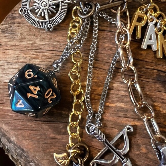 DND Dungeons and Dragons Ranger Themed Bag Charm Great gift for player UNISEX - Picture 7 of 17